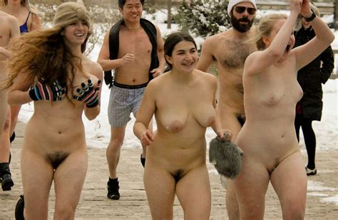 Public Nudity Project Polar Bear Run University Of Chicago Usa