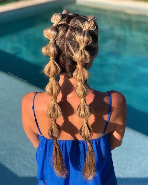 Double Bubble Braids Braids For Short Hair Sporty Hairstyles