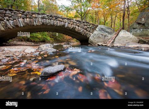 Fall Foliage Frames Boulder Bridge In Rock Creek Park Washington Dc