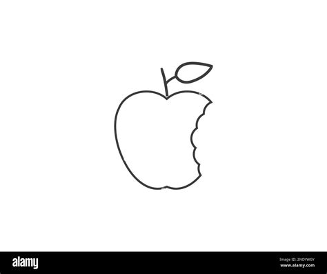 Bitten Apple Fruit Icon Vector Illustration Stock Vector Image And Art