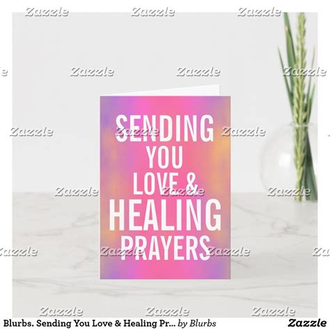 Blurbs Sending You Love And Healing Prayers Card Uk Prayer