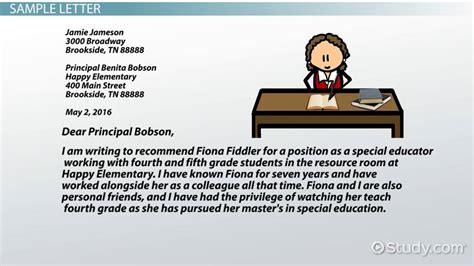 letter  recommendation   special education teacher