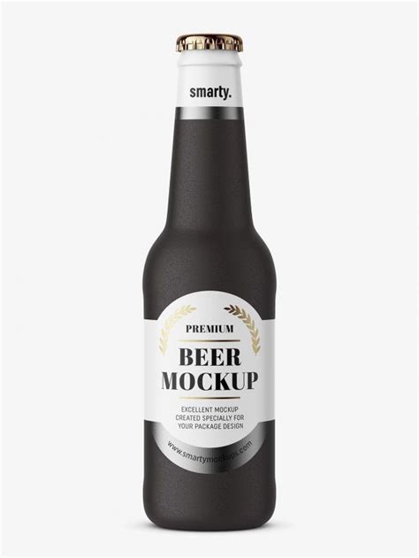 Download Beer bottle mockup / black ceramic | Cerveza