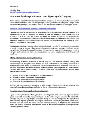 We have got the freedom to change our name in the world, no one will stop you doing it. Fillable sample letter to change bank account signatories ...