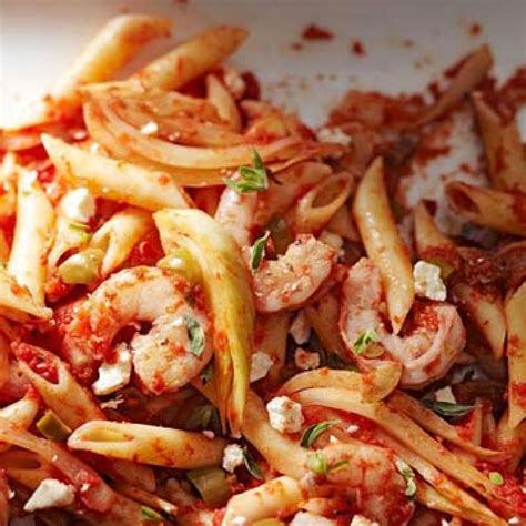 Drain and rinse under cool water.meanwhile, pull tails off shrimp and cut cherry tomatoes in half.combine shrimp, tomatoes, orzo, cheese, basil, olive oil and lemon juice in a large bowl and stir to combine.season with salt and pepper to taste. Give It a Twirl: Low-Calorie Pasta Recipes | Low calorie ...