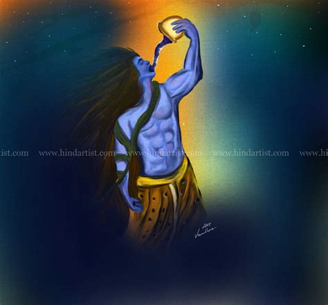 Lord shiva poison painting - Hind Artist