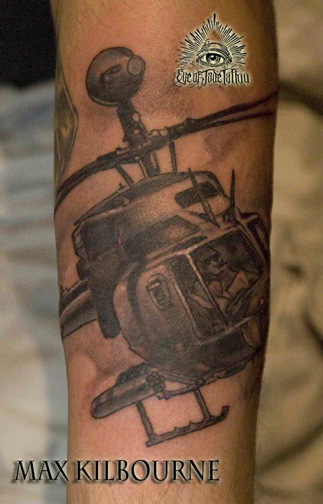 Military Helicopter Tattoo By Max Kilbourne By Eyeofjadetattoos On