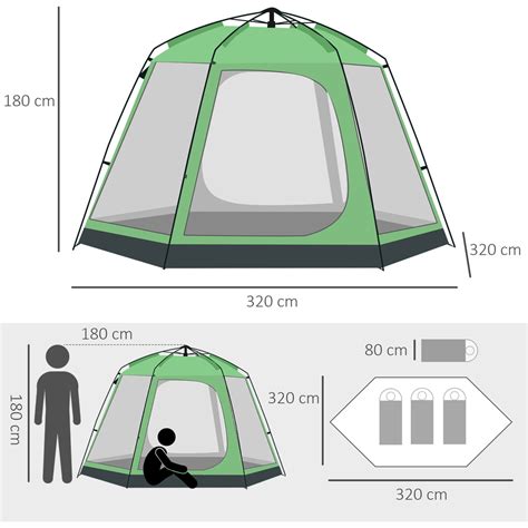 Outsunny 6 Person Pop Up Camping Tent Wilko