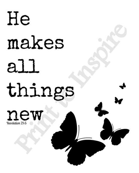He Makes All Things New Revelation 215 By Printtoinspire On Etsy