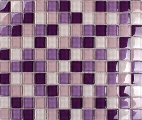 Purple Mosaic Tiles Crystal Glass Tile Bathroom Floor Tiles Wall