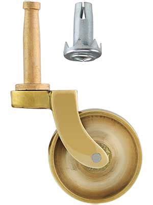 Find great deals on ebay for chair casters antique. Large Brass Grip-Neck Caster with 1 1/2" Brass Wheel ...