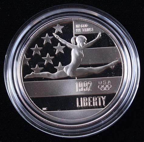 1992 S United States Commemorative Olympic Half Dollar Proof Coin With Display Box Pristine