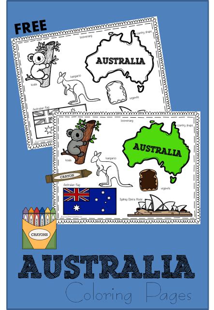 FREE Australia Day Coloring Pages | Australia for kids, Australia ...