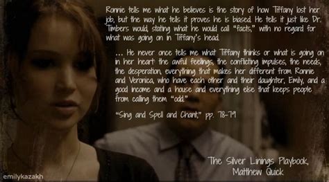 Tiffany The Silver Linings Playbook Silver Linings Playbook Quotes