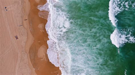 Top Aerial View Of Waves Break On Tropical Stock Footage SBV Storyblocks