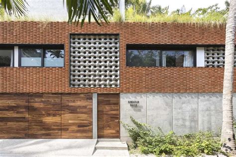 A Tropical House With Beautiful Walls Of Brick And Concrete