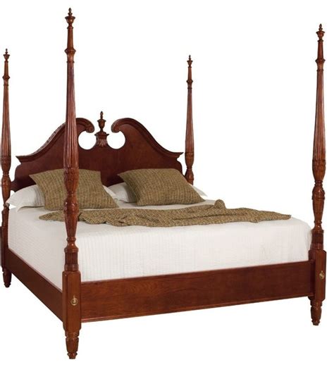 Cherry Grove Pediment Poster Bed Traditional Canopy Beds By Massiano Houzz