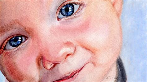 Watercolor Baby Portrait Tutorial Painting Soft Skin And Subtle Colors