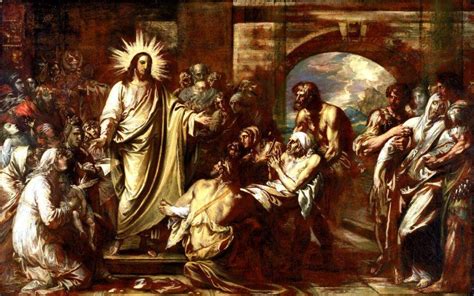 15 jesus touched her hand, and the fever left her. Christ Healing the Sick Painting | Benjamin West Oil Paintings