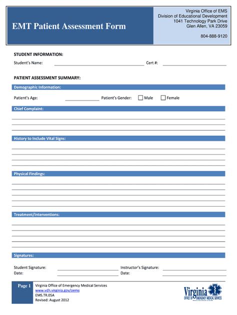 Printable Patient Assessment Forms Fill And Sign Printable Template Online Us Legal Forms
