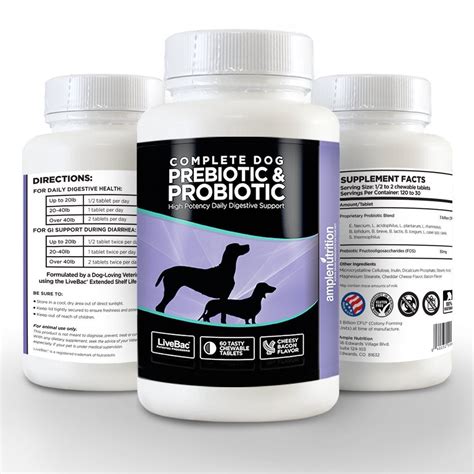 Ample Nutrition Complete Dog Prebiotic Probiotic For Dogs 60ct