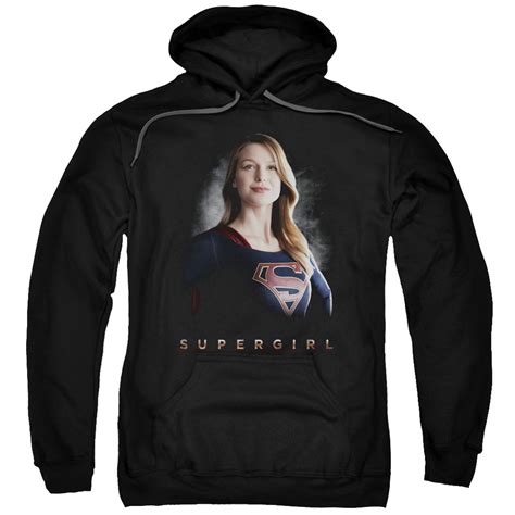 Supergirl Hoodie Standing Tall Black Sweatshirt Hoody Supergirl