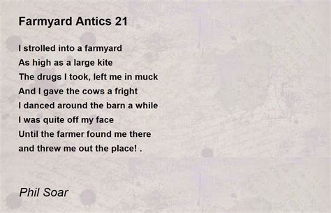 Farmyard Antics 21 Poem By Phil Soar Poem Hunter
