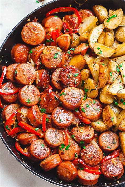 Add to the sausage mixture. 20-Minute Smoked Sausage and Potato Skillet | Smoked ...