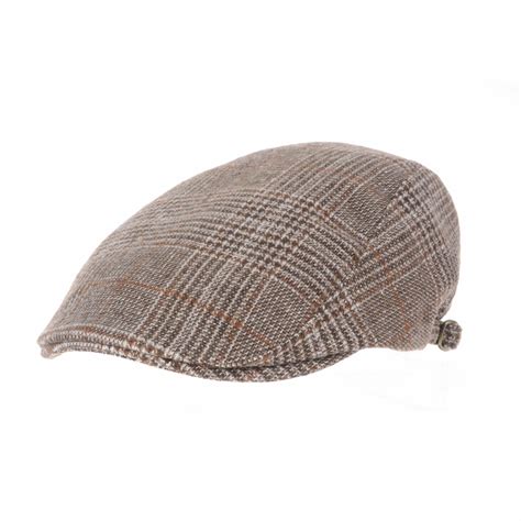 Withmoons Trendy Plaid Check Pattern Newsboy Hat Flat Cap Ld3125 Brown