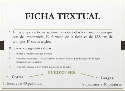 Material Adicional Ejem Ficha Textual Fichas Textuales Las Fichas My