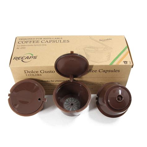 There are several brands of refillable. RECAPS Reusable Coffee Pods set for Nescafe Dolce Gusto ...