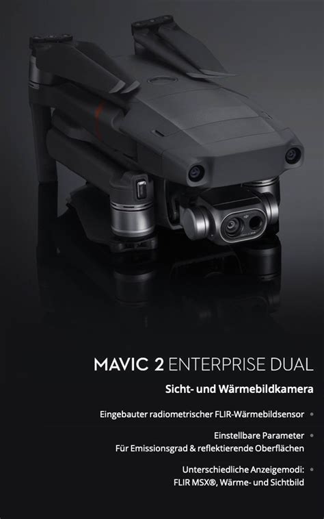 Dji Mavic 2 Enterprise Dual M2ed Drohne Mit Sicht Und Wärmebildkamera