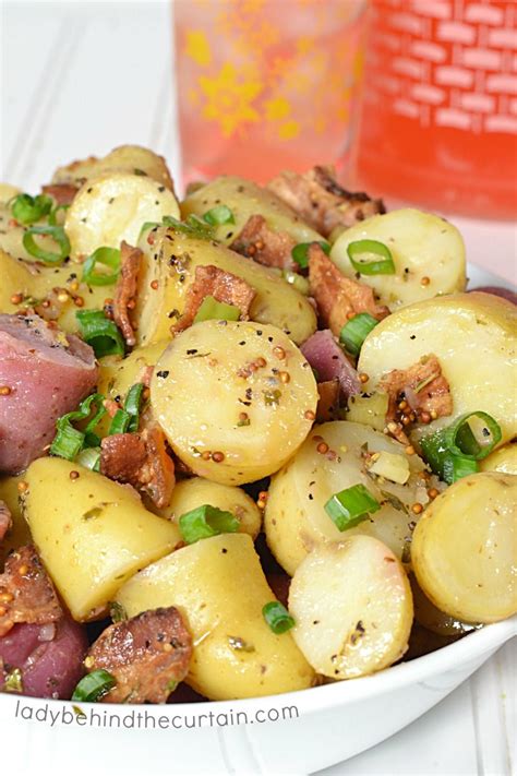 I like a good zesty dijon mustard in this use different potatoes: Picnic Potato Salad | Recipe | Picnic foods, Food, Food ...
