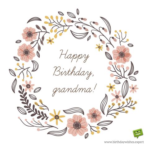 Giftaplant sells the largest range of birthday plant gifts for all birthday occasions. Happy Birthday, Grandma! On image with hand drawn flowers ...