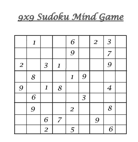 Easy Sudoku For Kids 4x4 6x6 9x9 Printable Sudoku 6 X 6 Pdf