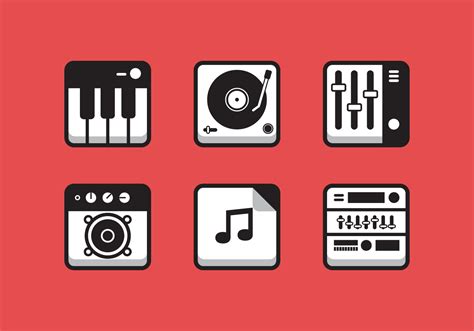 Vector Music Icon Set Download Free Vector Art Stock Graphics And Images