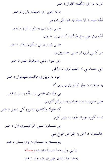 Pashto Adabi Panra Shaer Aman Rahman Baba Beautiful Poet