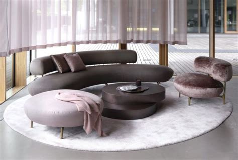 Seductive Curved Sofas For A Modern Living Room Design Inside Snazzy