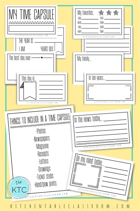 Printable Time Capsule Printable Word Searches