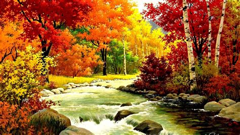 🥇 Forest Rivers Autumn Wallpaper 114291