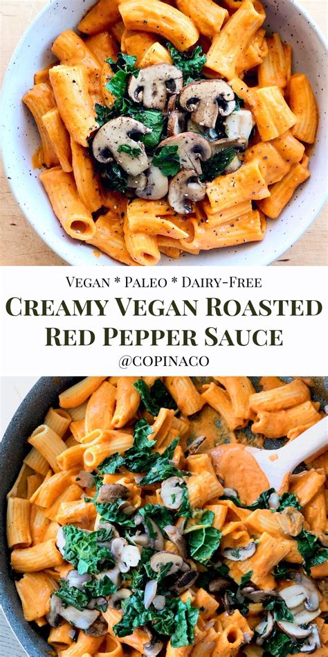 Creamy Vegan Roasted Red Pepper Sauce Pasta