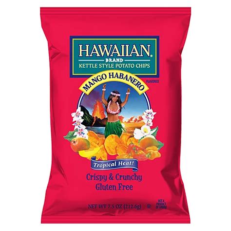 Hawaiian Potato Chips Kettle Style Mango Habanero 75 Oz Randalls