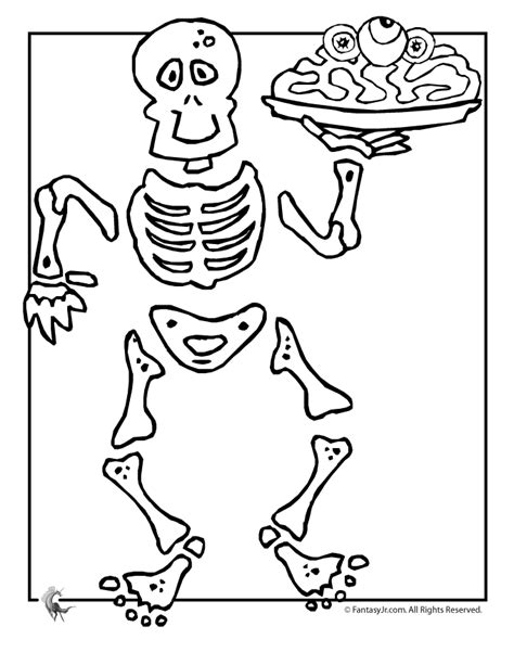 Skeleton Halloween Coloring Page - Woo! Jr. Kids Activities