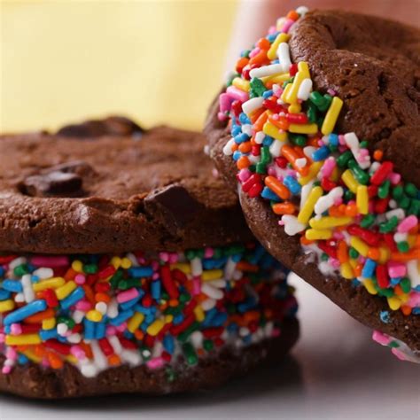 Chocolate Sprinkles Ice Cream Sandwiches Recipe By Tasty