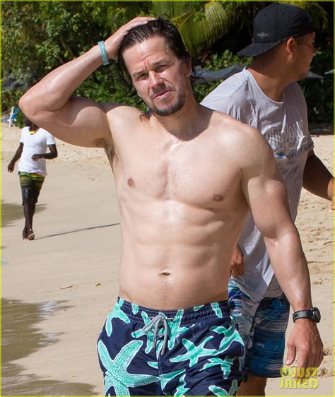 Daddy Mark Wahlberg Serving Muscles Shirtless On The Beach World News