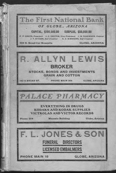 1916-1917 Globe-Miami City Directory | Arizona Memory Project