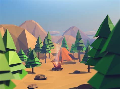 Low Poly Forest Island 3d Model Cgtrader