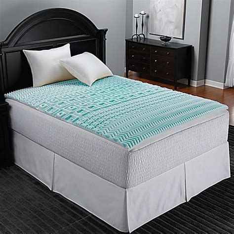 Find a mattress topper or mattress pad at wayfair. Sleep Zone 5-Zone Foam Mattress Topper in Blue - Bed Bath ...
