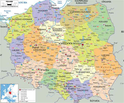 Large Detailed Political And Administrative Map Of Poland With All