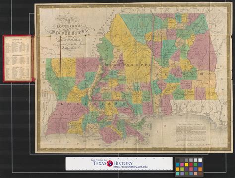 Map Of Louisiana Mississippi And Alabama Constructed From The Latest